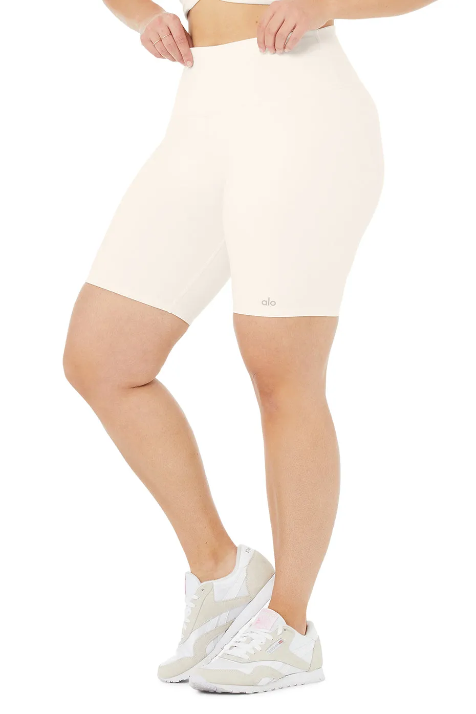 7" High-Waist Biker Short - Ivory