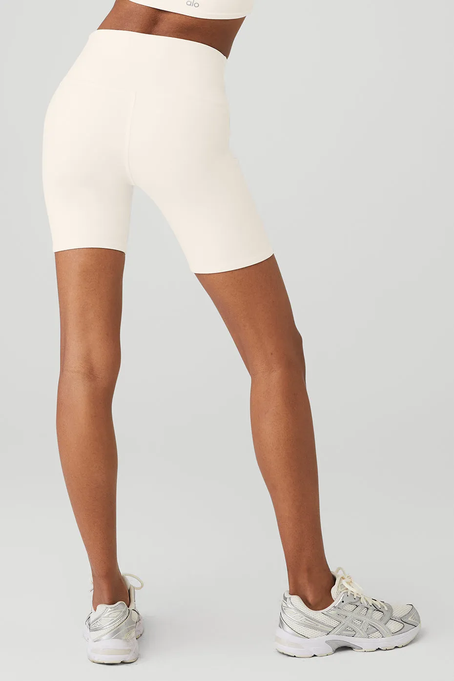 7" High-Waist Biker Short - Ivory