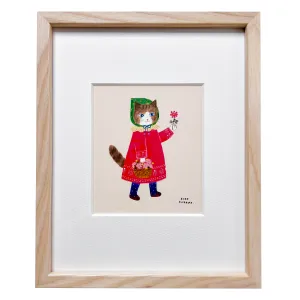 Aiko Fukawa Framed Print · Cat Flower Basket