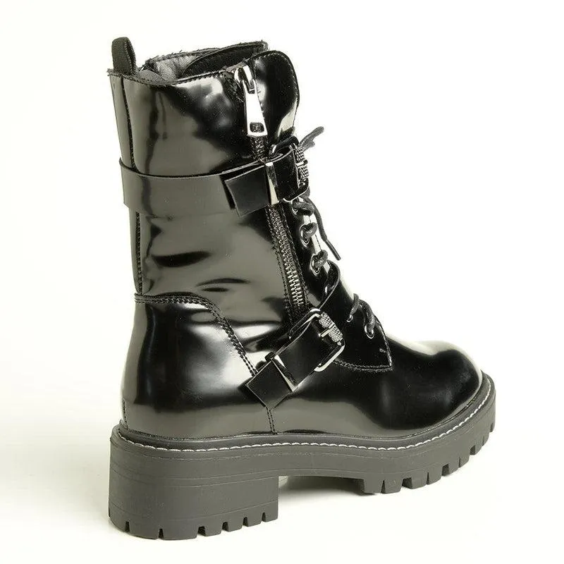 Alessio Rosanne Double buckle Boot - Black