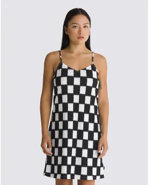 Benton Checker Cami Dress in Black & Marshmallow