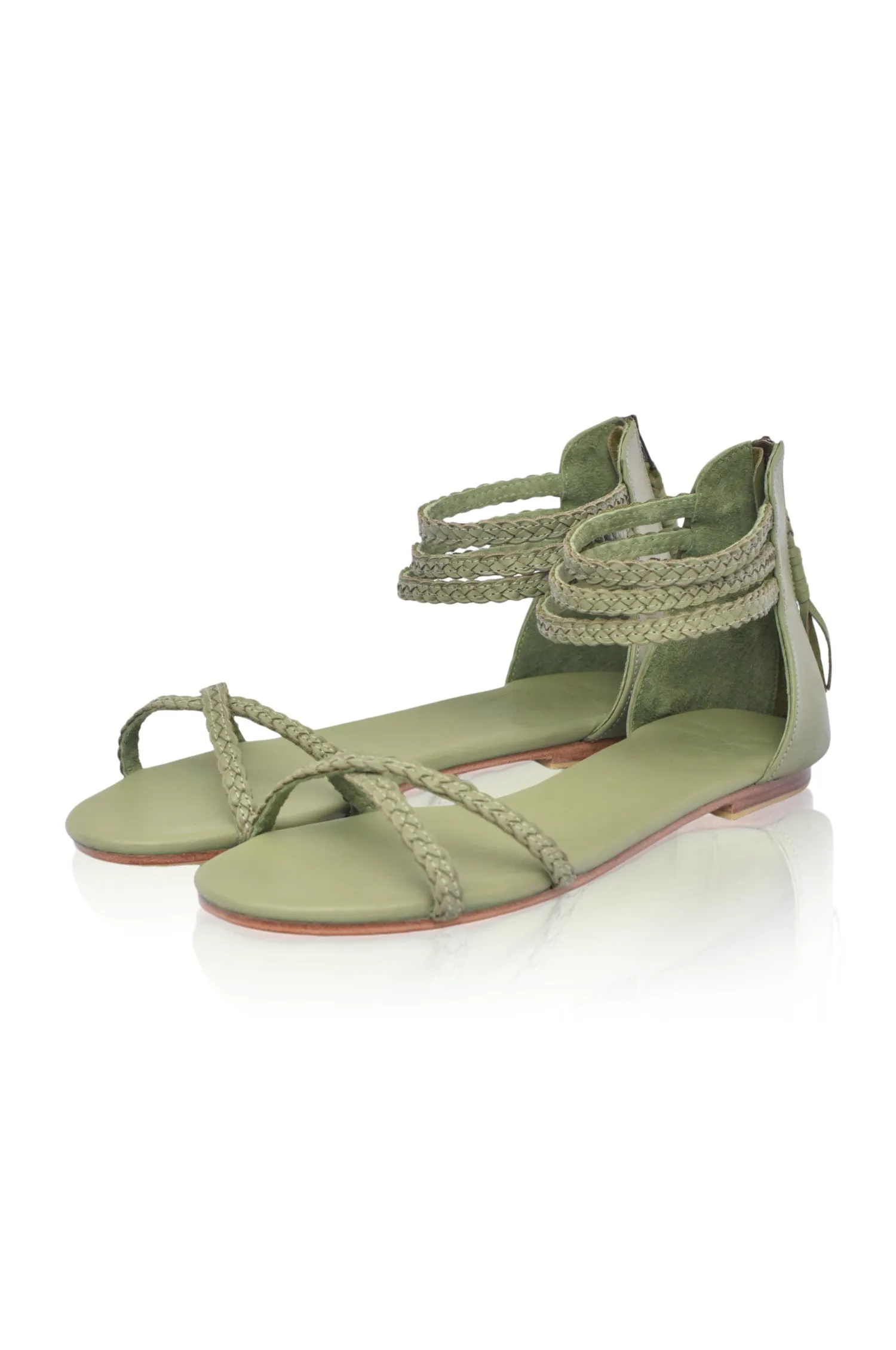 Calypso Braided Leather Sandals