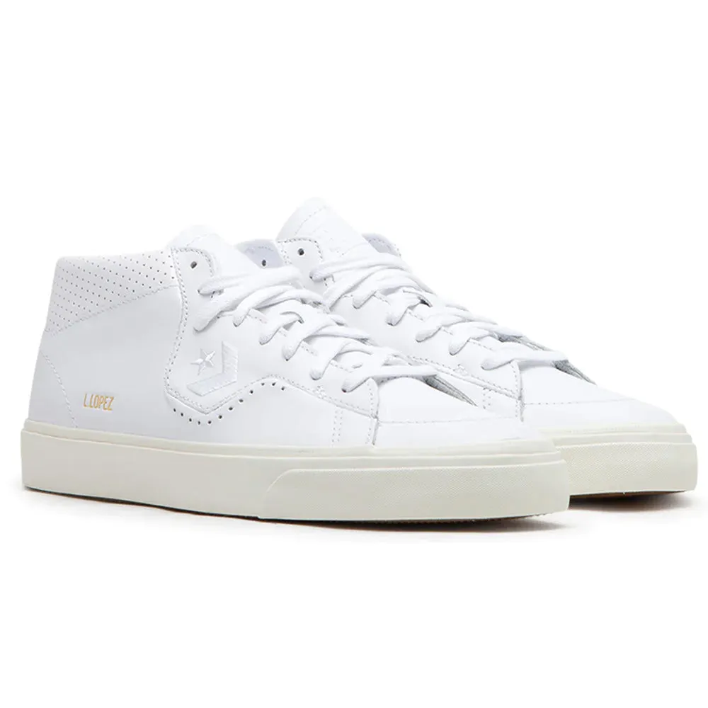 Converse CONS - Louie Lopez Pro Leather Mid (White/White/Egret)