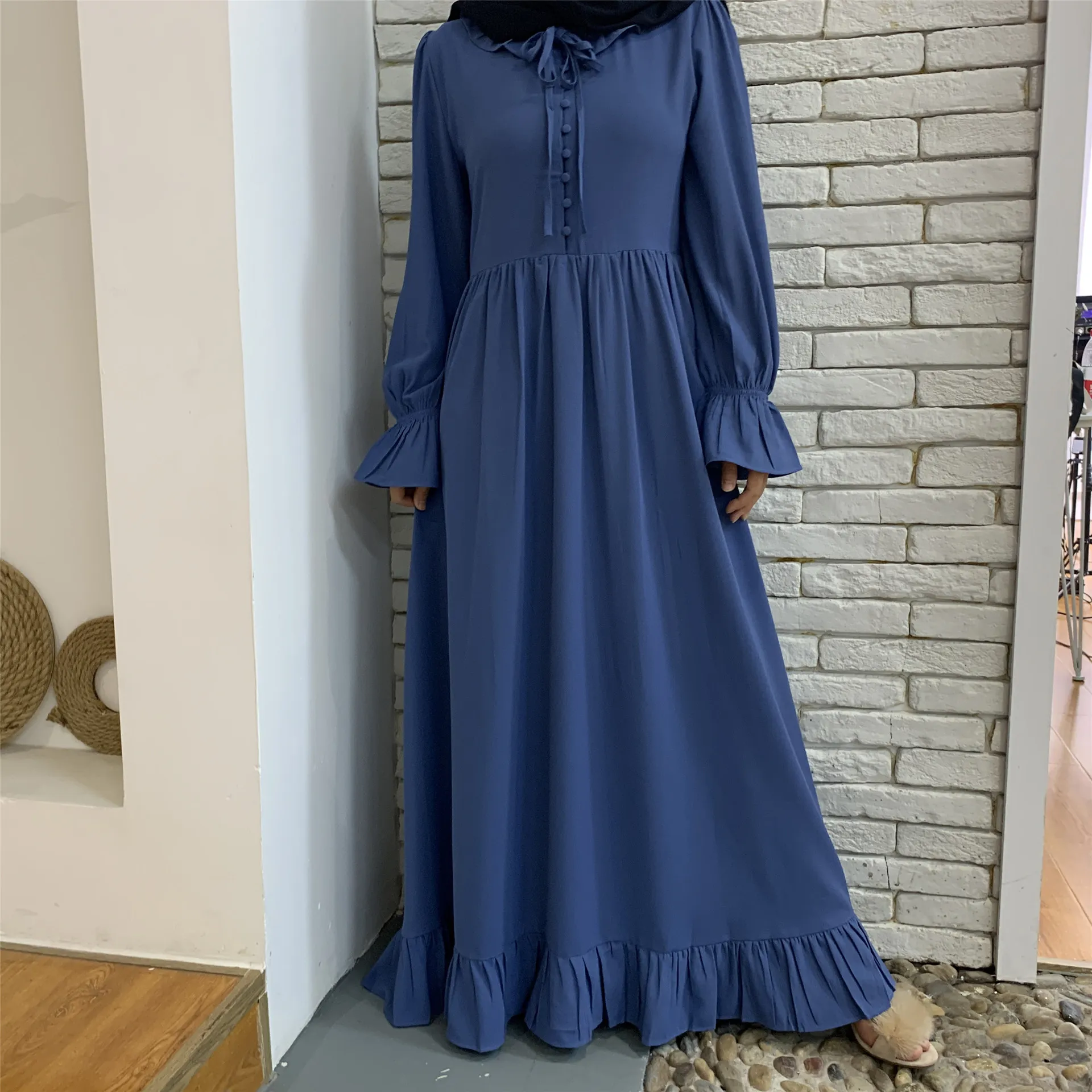 (CR001)MS010-MS025Single Piece Closed Abaya Pullover Robe Collection