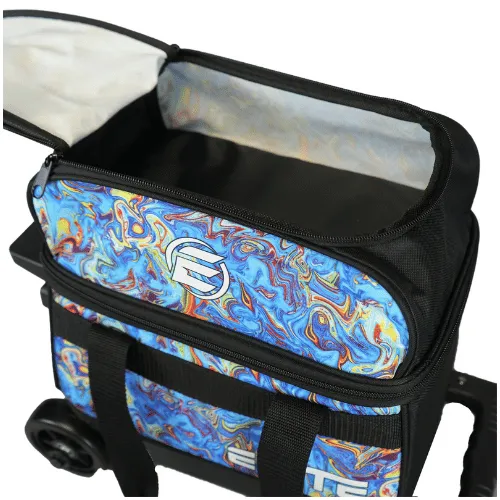 ELITE Basic Single Roller Blue Swirl Bowling Bag