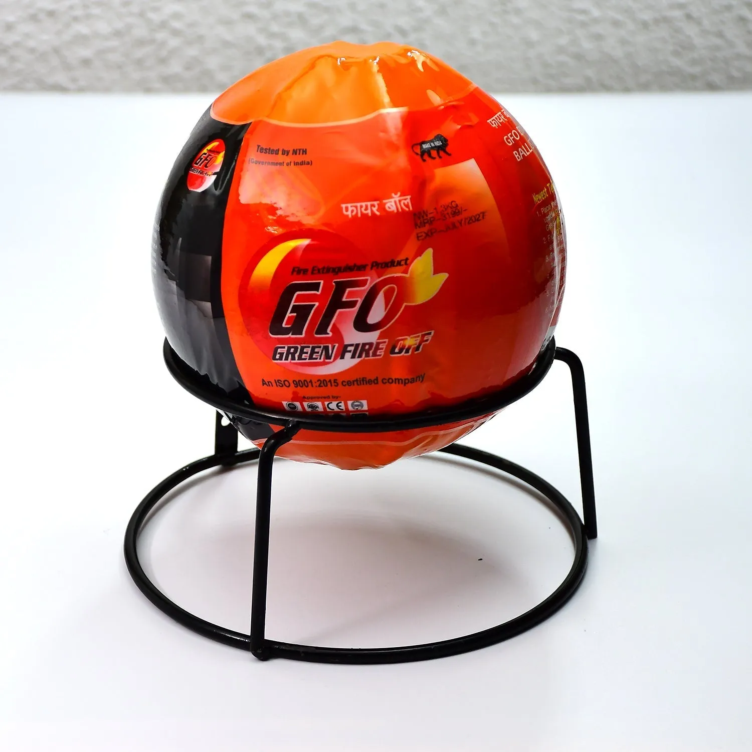 GFO (Green Fire Ball) Automatic Fire Safety Ball for Office School Warehouse Home | FIRE Extinguisher Ball.