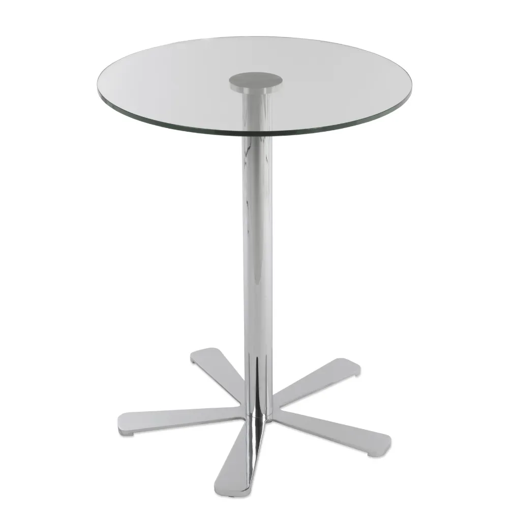 Glass Top Daisy Round Bar Table