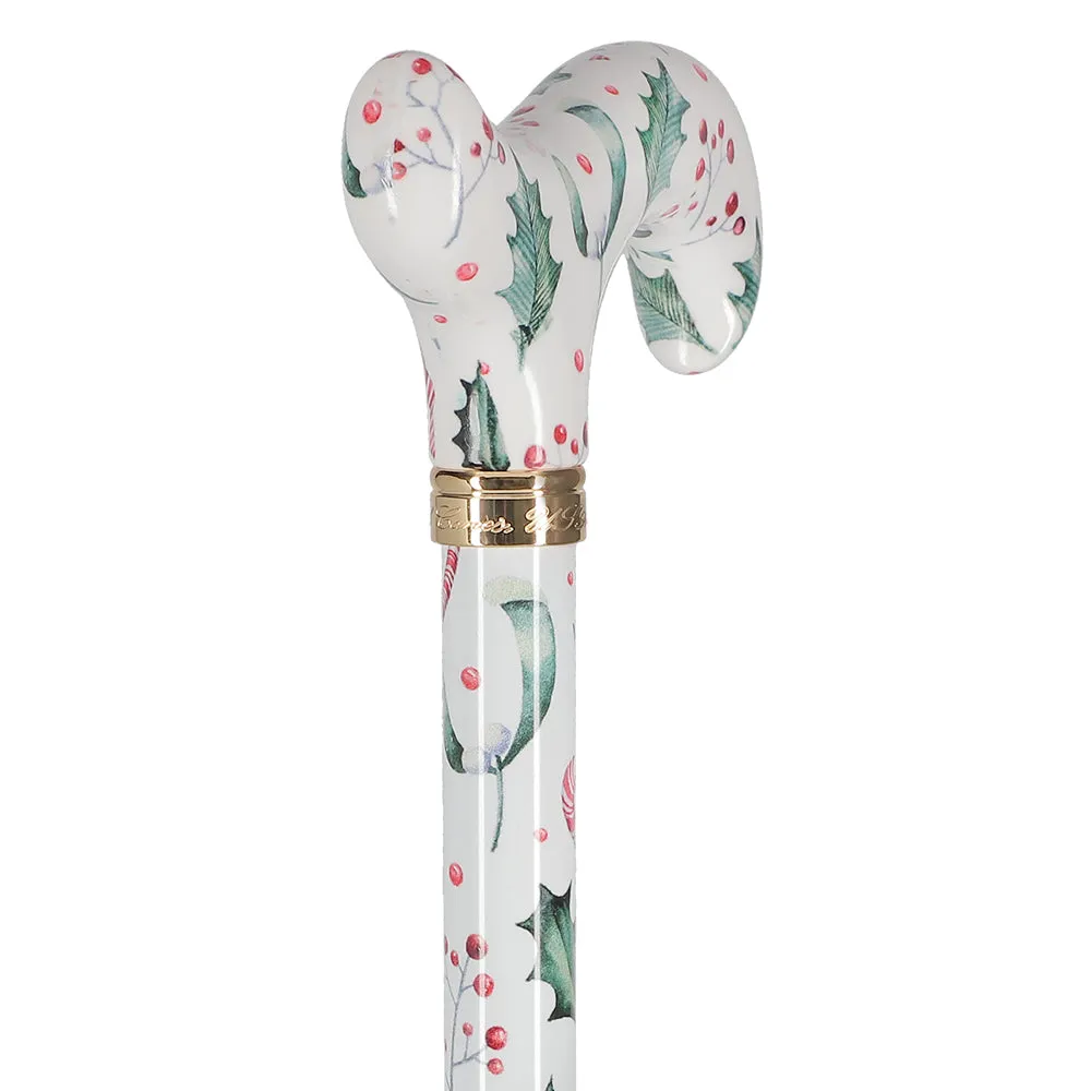 Holiday Cheer Designer Derby Adjustable Cane