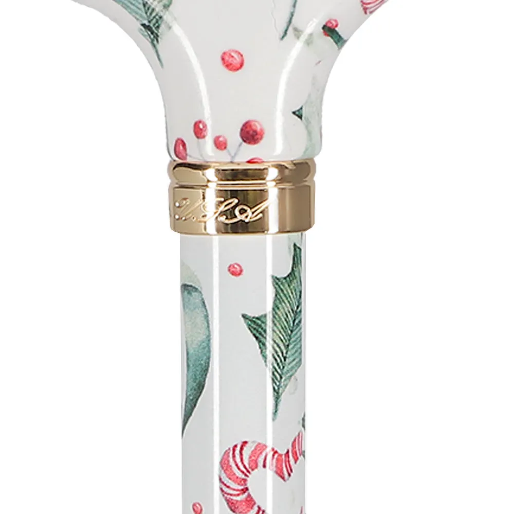 Holiday Cheer Designer Derby Adjustable Cane