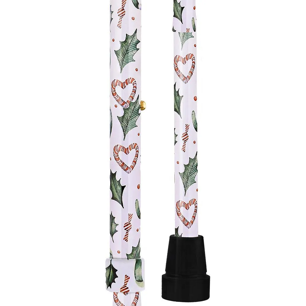 Holiday Cheer Designer Derby Adjustable Cane