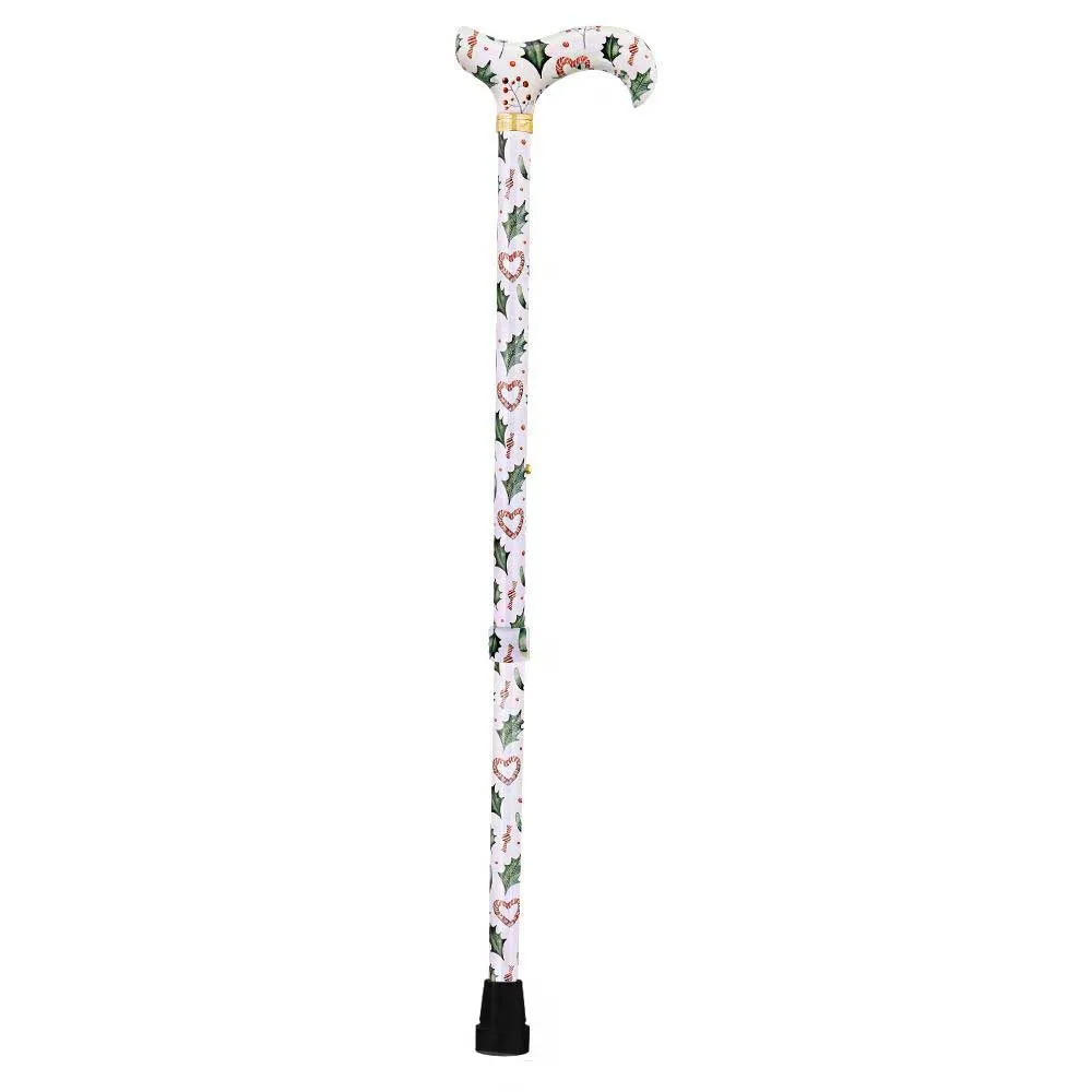 Holiday Cheer Designer Derby Adjustable Cane