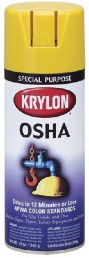 Krylon K02410 OSHA Paints, 12 oz Aerosol Can, Safety Orange (6 Cans)