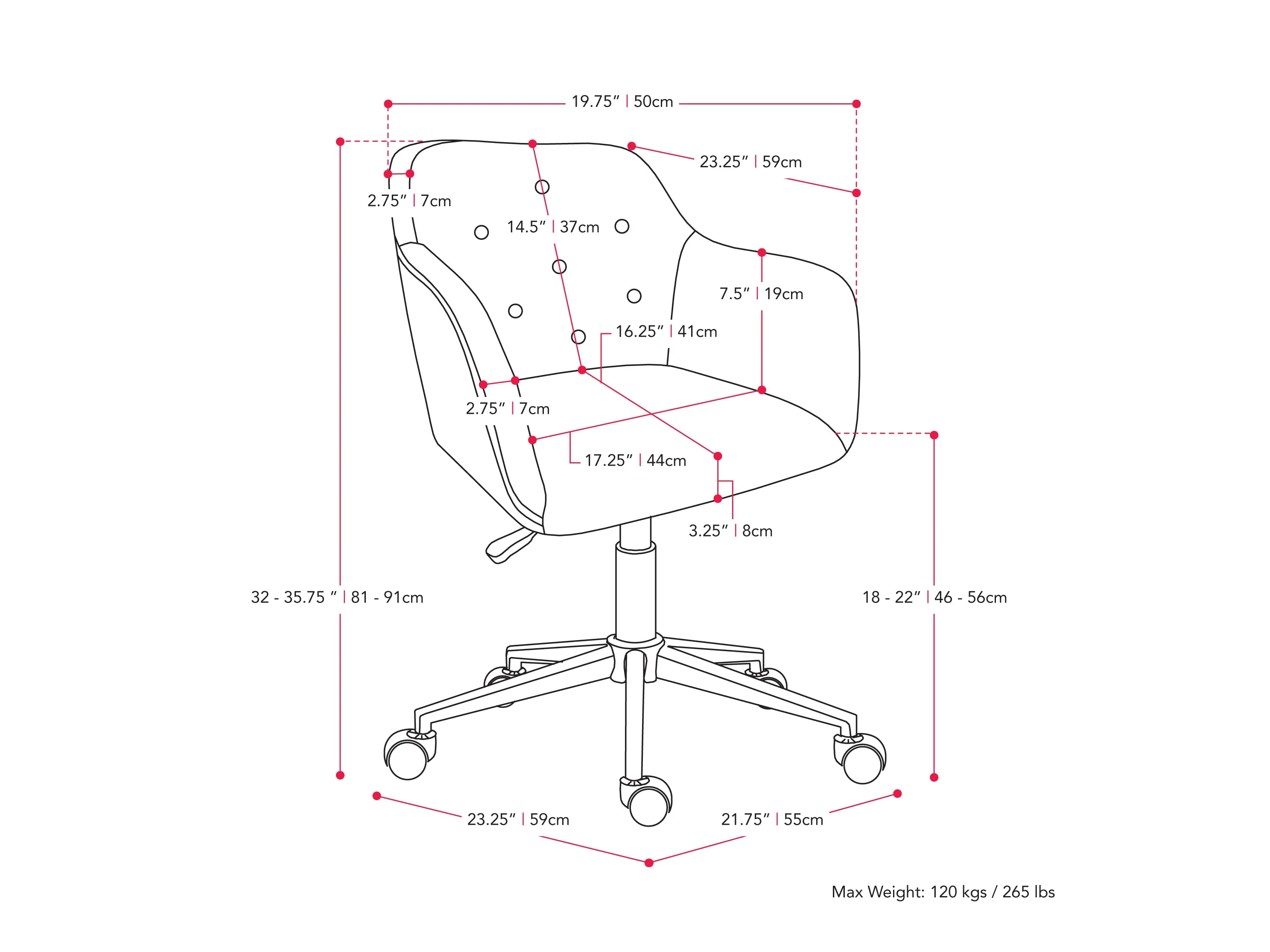 Light Grey Office Chair with Arms