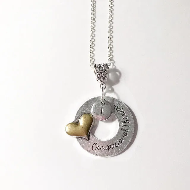 "I Heart Occupational Therapy" Necklace