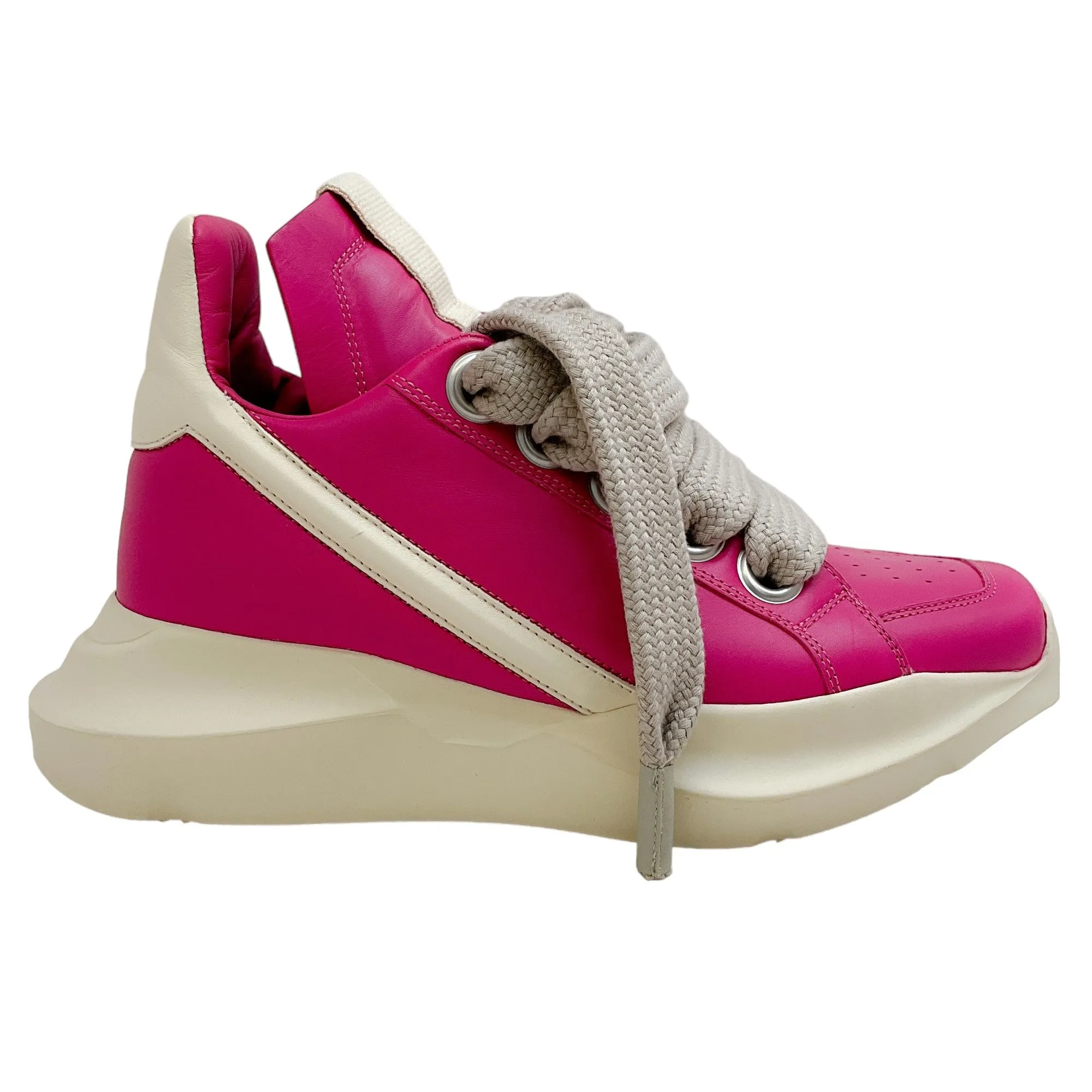 Rick Owens Hot Pink / Milk Geth Runner Sneakers