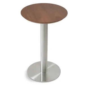 Round Wood Top Tango Bar Table