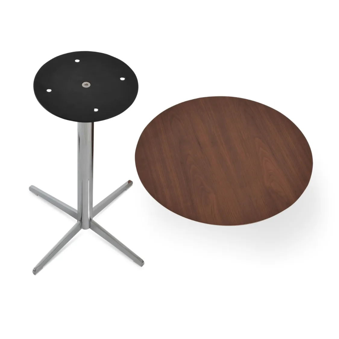 Round Wood Top Tango Bar Table