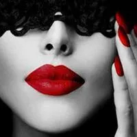 Sexy Red Lips Nails Art Posters