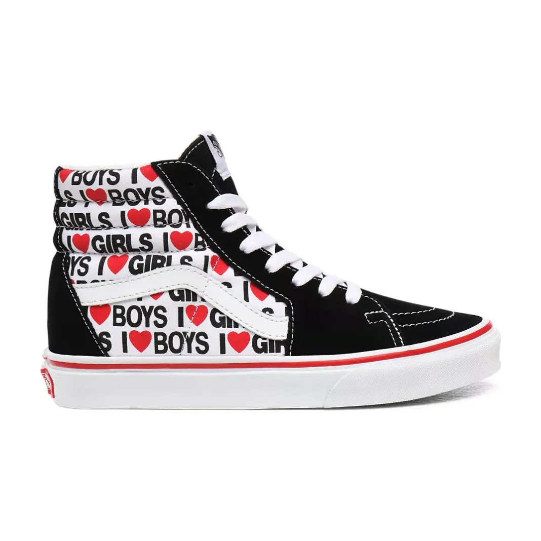 Vans Unisex I Heart SK8 Hi Shoes - Black / White / Red