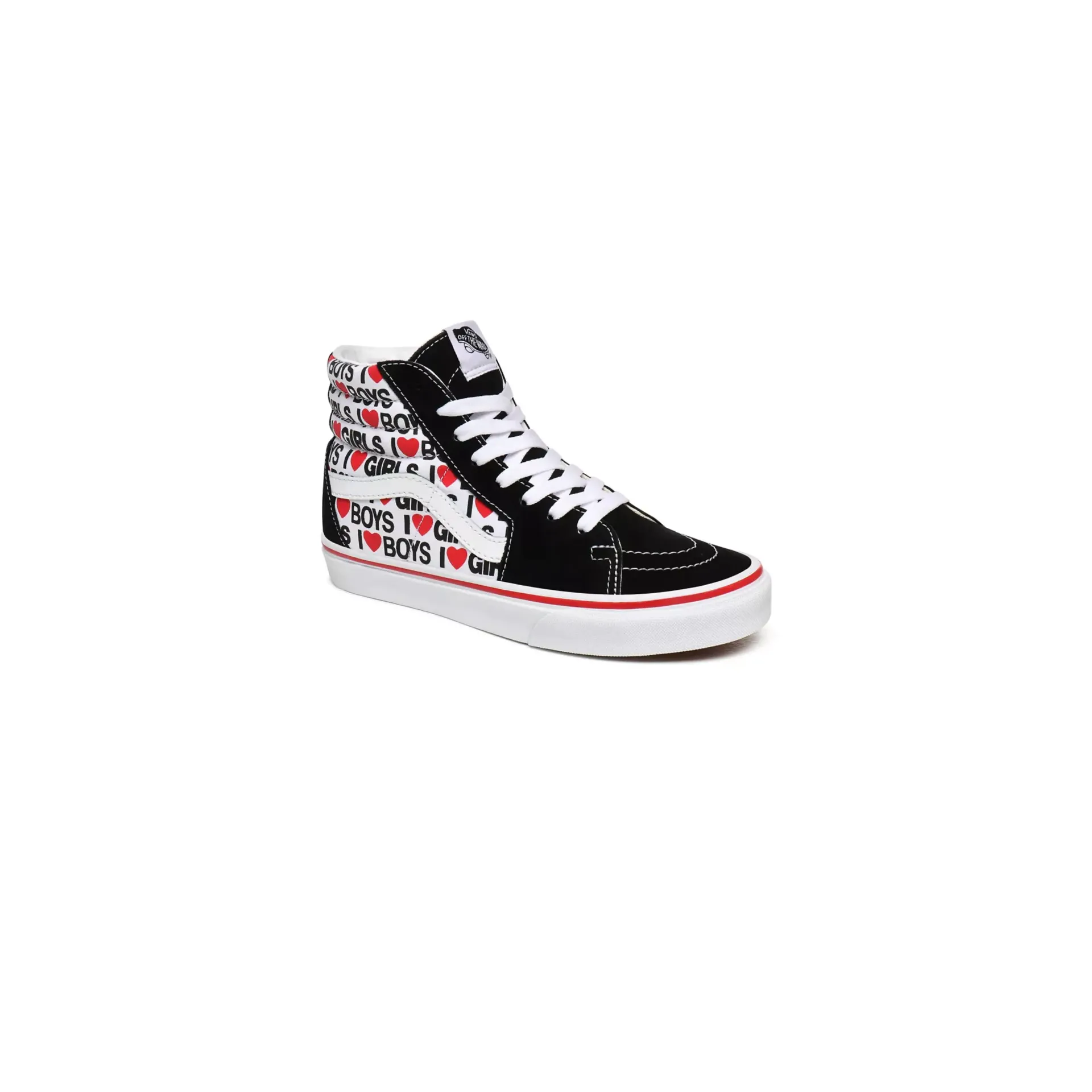 Vans Unisex I Heart SK8 Hi Shoes - Black / White / Red