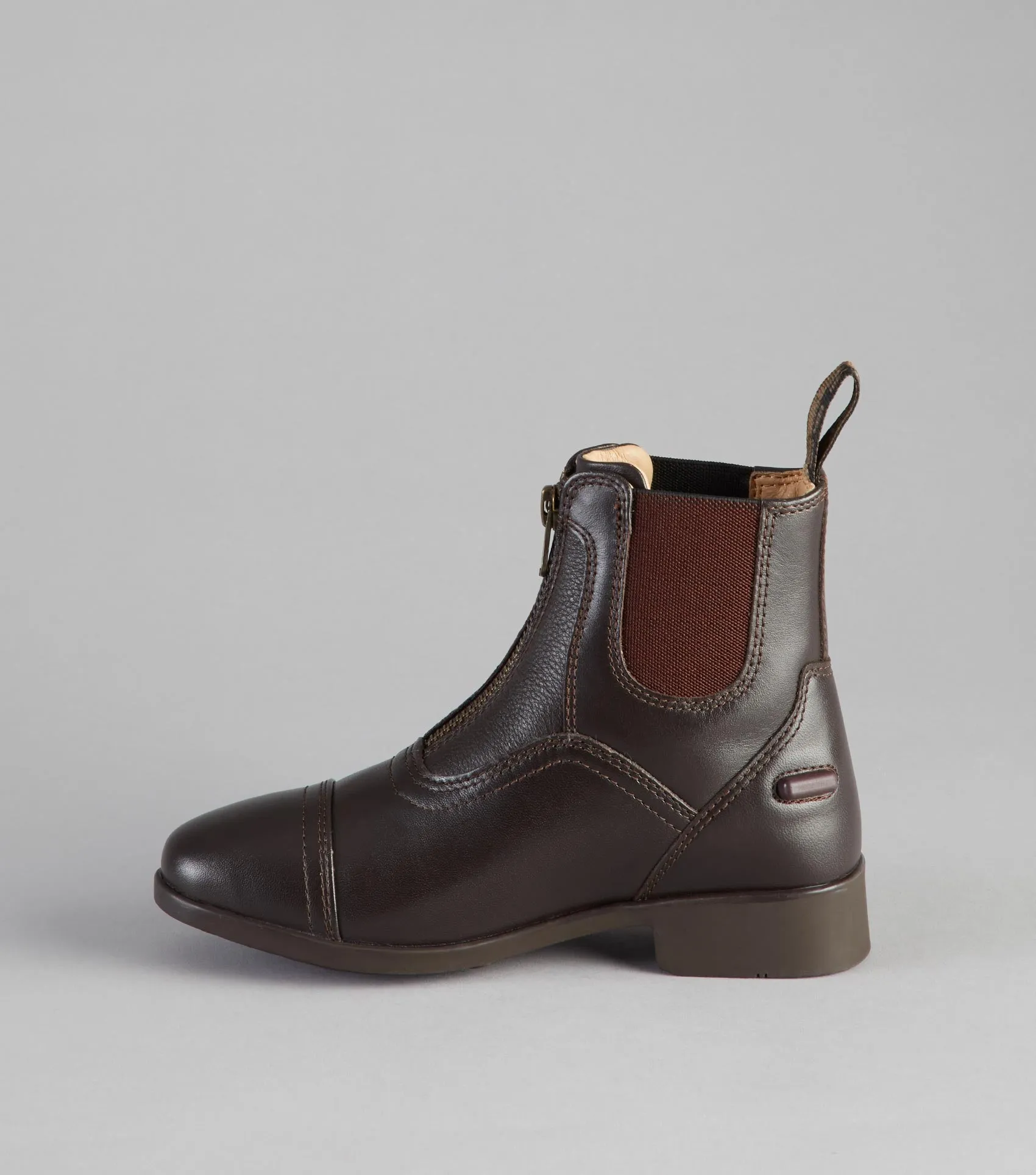 Virtus Junior Leather Paddock Boot Brown