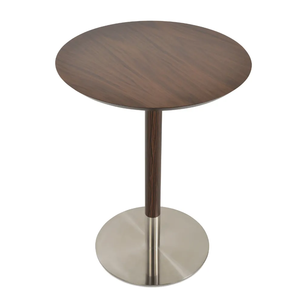 Wood Top Tango Round Bar Table